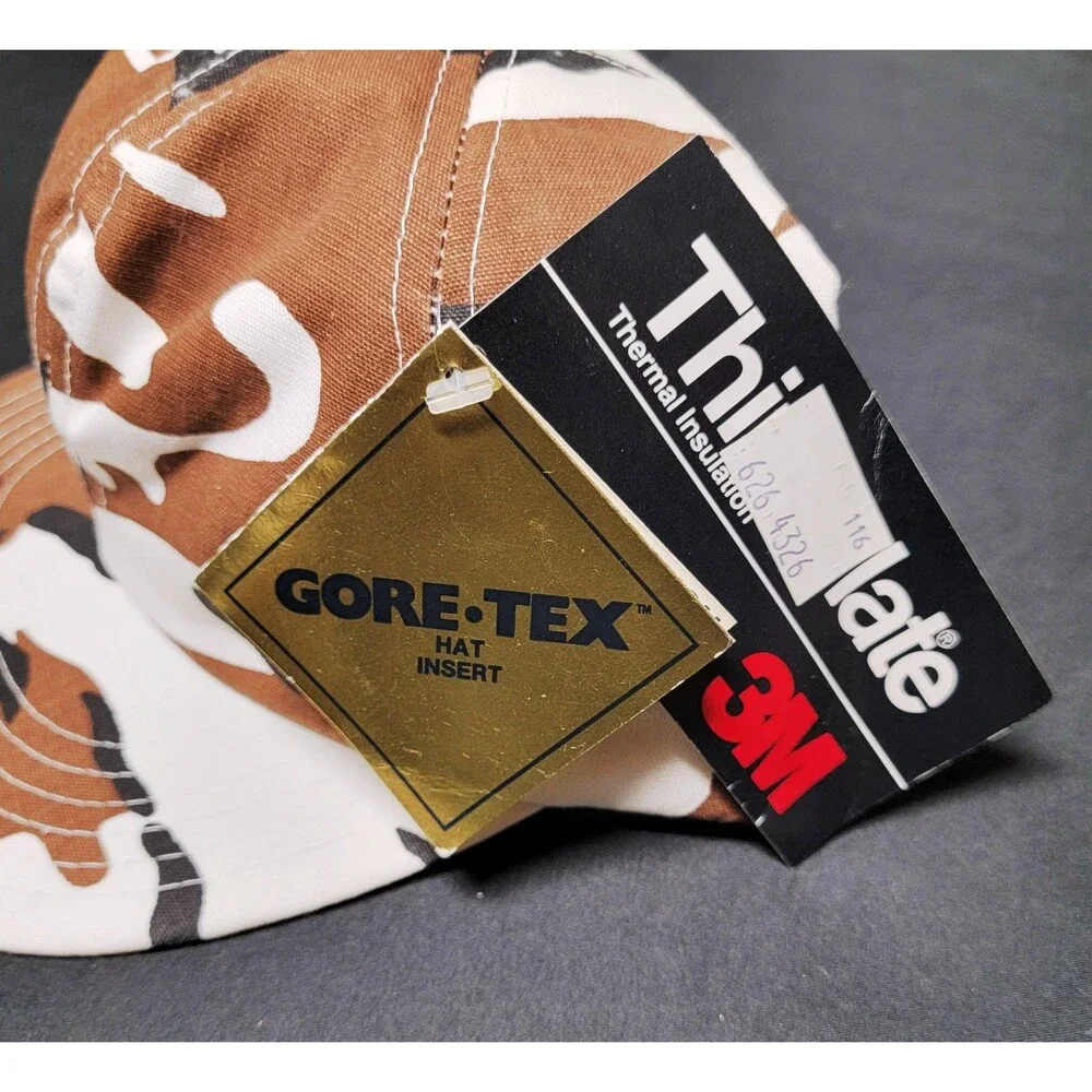 NWT Large Military Baseball Hat Chocolate Camo GORE-TEX Ear Flaps Thinsulate
